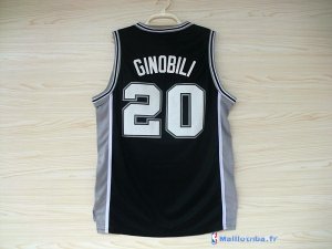 Maillot NBA Pas Cher San Antonio Spurs Manu Ginóbili 20 Noir