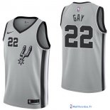 Maillot NBA Pas Cher San Antonio Spurs Rudy Gay 22 Gris Statement 2017/18