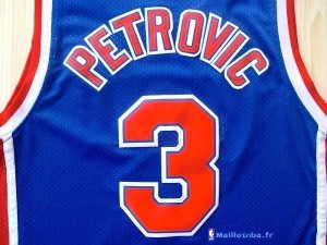 Maillot NBA Pas Cher Brooklyn Nets Drazen Petrovic 3 Bleu