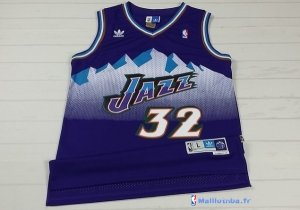 Maillot NBA Pas Cher Utah Jazz Karl Malone 32 Pourpre