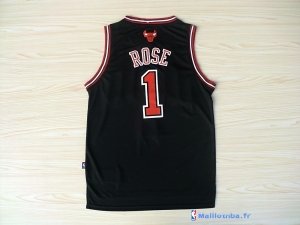 Maillot NBA Pas Cher Chicago Bulls Derrick Rose 1 Noir Rouge