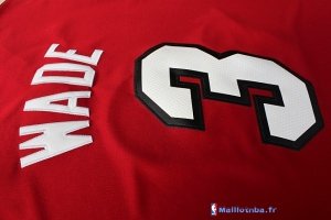 Maillot NBA Pas Cher Noël Miami Heat Rouge Wade 3