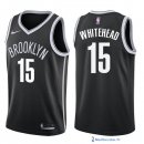 Maillot NBA Pas Cher Brooklyn Nets Isaiah Whitehead 15 Noir Icon 2017/18