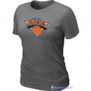 T-Shirt NBA Pas Cher Femme New York Knicks Gris Fer