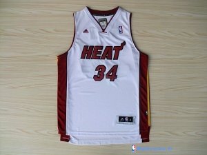 Maillot NBA Pas Cher Miami Heat Ray Allen 34 Blanc Rouge