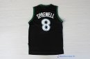 Maillot NBA Pas Cher Minnesota Timberwolves Latrell Sprewell 8 Retro Noir