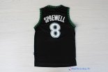 Maillot NBA Pas Cher Minnesota Timberwolves Latrell Sprewell 8 Retro Noir