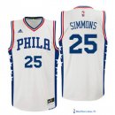 Maillot NBA Pas Cher Philadelphia Sixers 2016 Ben Simmons 25 Blanc