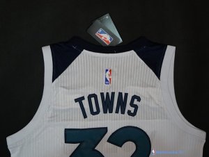 Maillot NBA Pas Cher Minnesota Timberwolves Karl Anthony Towns 32 Blanc 2017/18