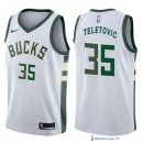 Maillot NBA Pas Cher Milwaukee Bucks Mirza Teletovic 35 Blanc Association 2017/18