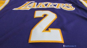 Maillot NBA Pas Cher Los Angeles Lakers Lonzo Ball 2 Purpura Statement 2017/18