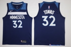 Maillot NBA Pas Cher Minnesota Timberwolves Karl Anthony Towns 32 Marine Icon 2017/18