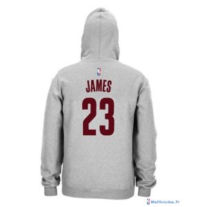 Sweat Capuche NBA Cleveland Cavaliers LeBron James 23 Gris