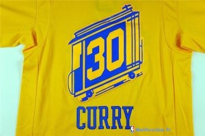 Maillot NBA Pas Cher Golden State Warriors Stephen Curry 30 City Jaune MC