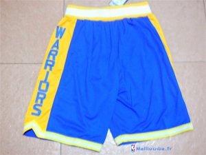 Pantalon NBA Pas Cher Golden State Warriors Retro Bleu