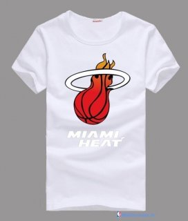T-Shirt NBA Pas Cher Miami Heat Blanc 5