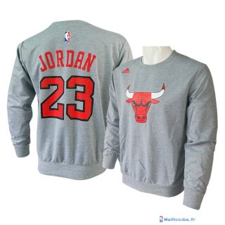 Maillot NBA Pas Cher Chicago Bulls Michael Jordan 23 ML Gris