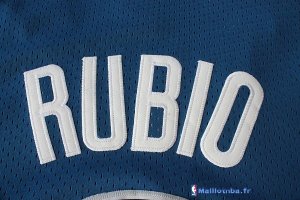 Maillot NBA Pas Cher Minnesota Timberwolves Ricky Rubio 9 Retro Bleu