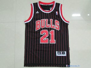 Maillot NBA Pas Cher Chicago Bulls Jimmy Butler 21 Noir Bande