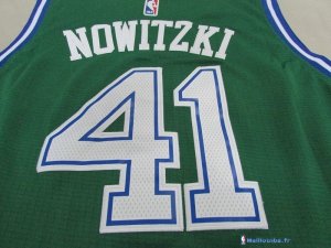 Maillot NBA Pas Cher Dallas Mavericks Dirk Nowitzki 41 Vert