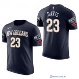 Maillot Manche Courte New Orleans Pelicans Anthony Davis 23 Marine 2017/18