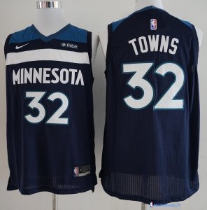 Maillot NBA Pas Cher Minnesota Timberwolves Karl Anthony Towns 32 Marine 2017/18