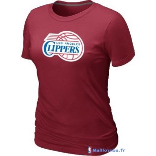 T-Shirt NBA Pas Cher Femme Los Angeles Clippers Bordeaux
