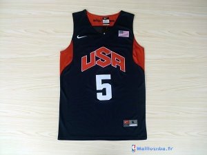 Maillot NBA Pas Cher USA 2012 Durant 5 Noir