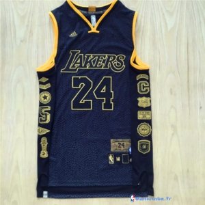 Maillot NBA Pas Cher Los Angeles Lakers 2016 Kobe Bryant 24 Noir Serpentina