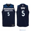 Maillot NBA Pas Cher Minnesota Timberwolves Junior Gorgui Dieng 5 Marine Icon 2017/18