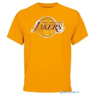 T-Shirt NBA Pas Cher Los Angeles Lakers Jaune 03