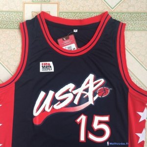 Maillot NBA Pas Cher USA 1996 Hakeem Olajuwon 15 Noir