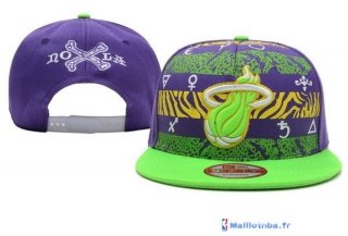 Bonnet NBA Miami Heat 2016 Pourpre Vert