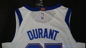 Maillot NBA Pas Cher Golden State Warriors Kevin Durant 35 Retro Blanc 2017/18