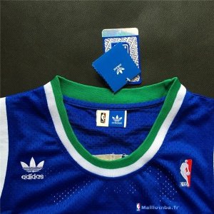 Maillot NBA Pas Cher Dallas Mavericks Dirk Nowitzki 41 Retro Bleu