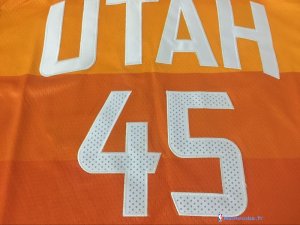 Maillot NBA Pas Cher Utah Jazz Donovan Mitchell 45 Nike Jaune Ville 2017/18