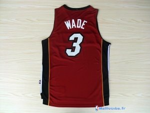 Maillot NBA Pas Cher Miami Heat Dwyane Wade 3 Rouge Noir