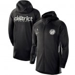 Washington Wizards Nike Heathered Black Authentic Showtime Therma Flex Performance Full-Zip Hoodie