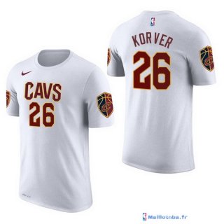 Maillot Manche Courte Cleveland Cavaliers Kyle Korver 26 Blanc 2017/18