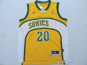 Maillot NBA Pas Cher Seattle Supersonics Gary Payton 20 Jaune