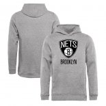 Brooklyn Nets Fanatics Branded Heathered Gray Primary Logo Pullover Hoodie