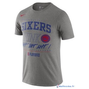 Maillot NBA Pas Cher Philadelphia Sixers Nike Gris