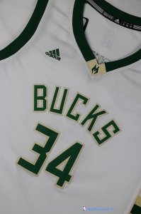 Maillot NBA Pas Cher Milwaukee Bucks Junior Giannis Antetokounmpo 34 Blanc