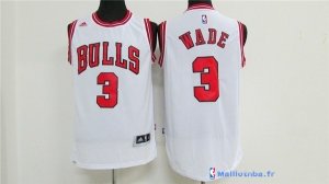 Maillot NBA Pas Cher Chicago Bulls Dwyane Wade 3 2016 Blanc