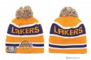 Tricoter un Bonnet NBA Los Angeles Lakers 2016 Jaune