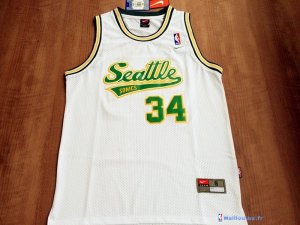 Maillot NBA Pas Cher Seattle Supersonics Ray Allen 34 Retro Blanc