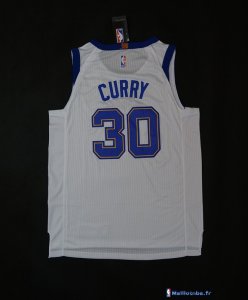 Maillot NBA Pas Cher Golden State Warriors Stephen Curry 30 Retro Blanc 2017/18