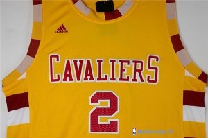 Maillot NBA Pas Cher Cleveland Cavaliers Kyrie Irving 2 Jaune Dentelle