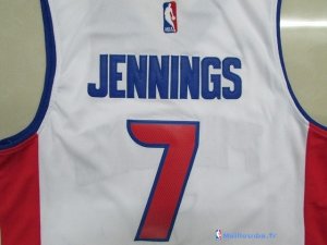 Maillot NBA Pas Cher Detroit Pistons Brandon Jennings 7 Blanc