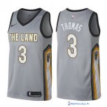 Maillot NBA Pas Cher Cleveland Cavaliers Isaiah Thomas 3 Nike Gris Ville 2017/18